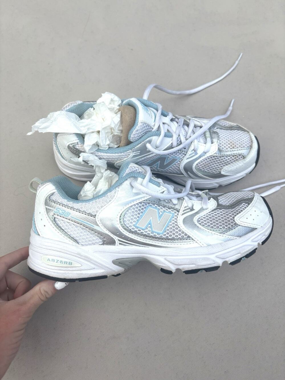 New Balance 530 Mesh Sneakers White/Blue Women’s Size 7